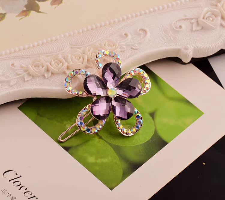 韩版发饰 时尚气质水钻青蛙夹边夹饰品批发 精品店货源