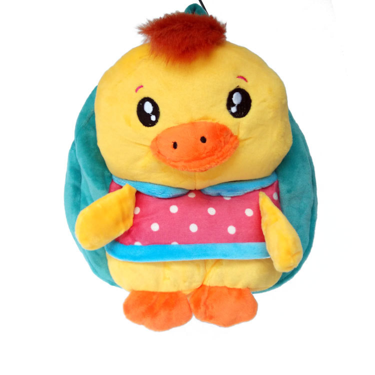 儿童书包批发 卡通嘟嘴鸭小黄鸭儿童背包 幼儿园包包