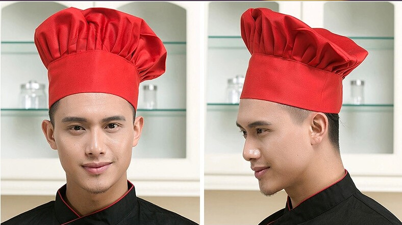 厨师帽 酒店服务员工作帽 厨房后厨厨师服帽子 餐厅饭店厨师帽