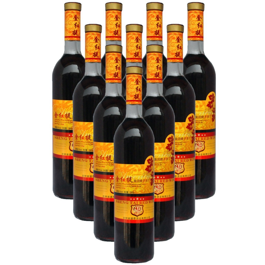 低价批发红酒 金红提美国提子酒