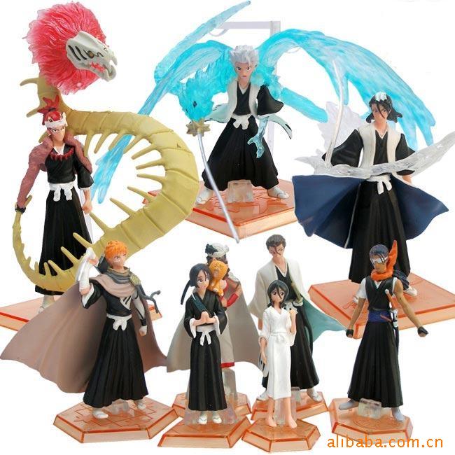 9款死神 配彩盒 尺寸:高约15cm 材质:pvc 胶袋配套装,可配彩盒 做工