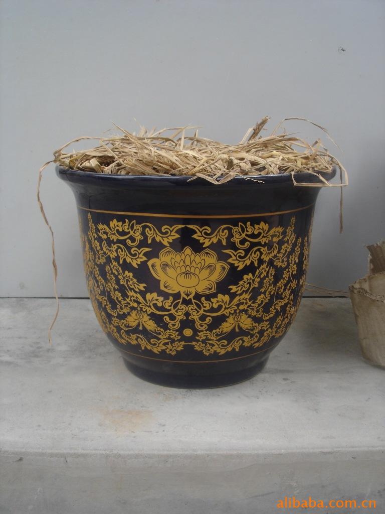 供应陶瓷中式花盆批发家居精品花盆陶瓷花盆